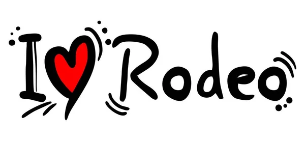 Rodeo Liefde Vector Illustratie — Stockvector