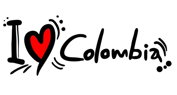 Κολομβία Αγάπη Διάνυσμα Εικονογράφηση — Διανυσματικό Αρχείο