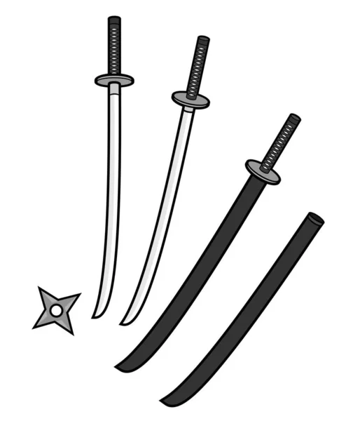 Espada Estilos Vector Ilustración — Vector de stock