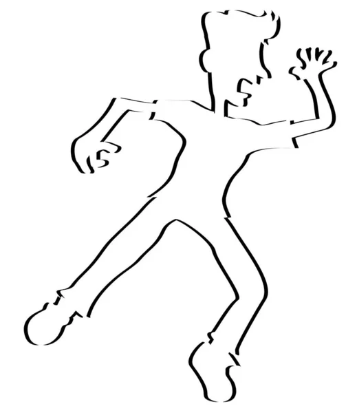 Διανυσματική Απεικόνιση Ενός Άνδρα Που Χορεύει — Διανυσματικό Αρχείο