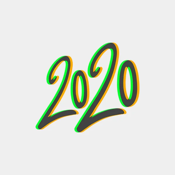 Symbol Nového Roku 2020 — Stockový vektor