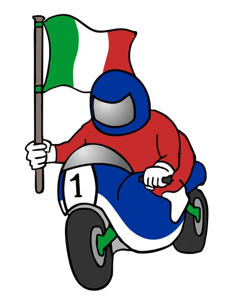 Italian Motorcycle Vector Illustration — Stock Vector