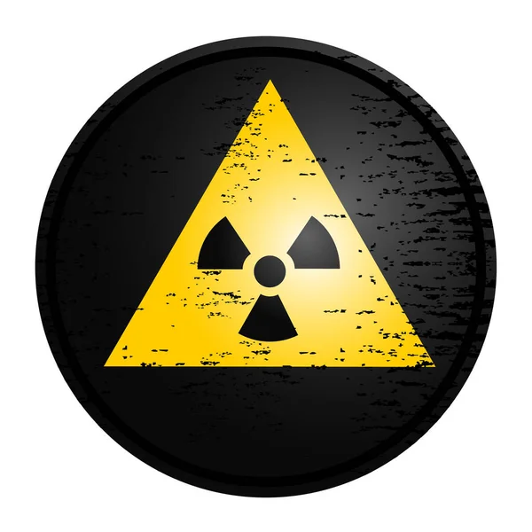 Sugárzási Veszély Jele Veszélyjelző Szimbólum Vektor Illusztráció — Stock Vector