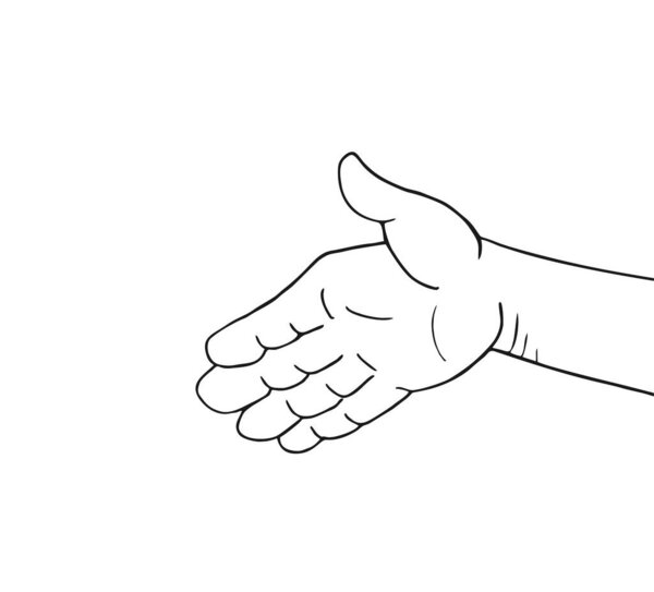 предложение руки в дружбе иллюстрация