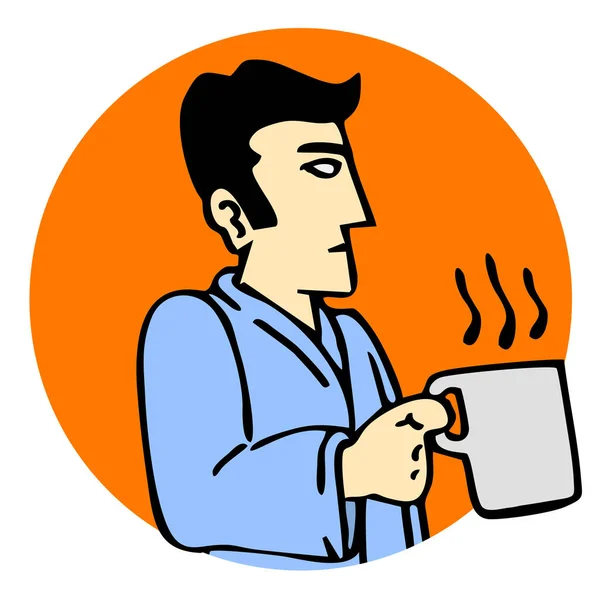 Diseño Del Hombre Con Icono Café — Archivo Imágenes Vectoriales