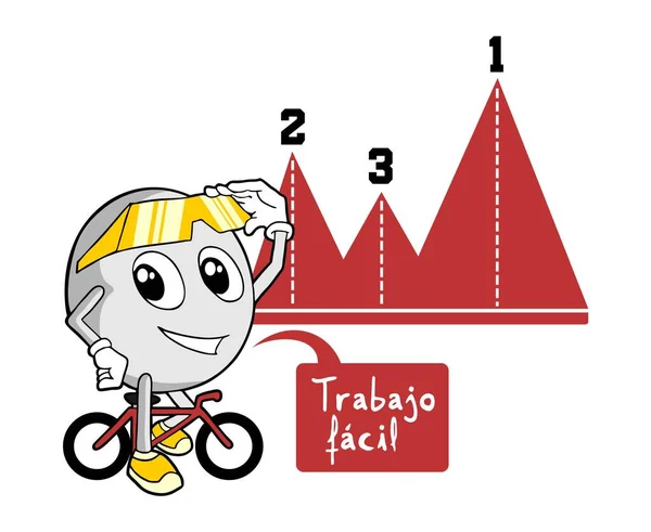 Велосипедный Спорт Легкая Работа Испанском Языке — стоковый вектор