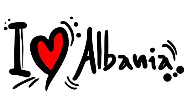 Albania Love Vector Illustration — Stock Vector