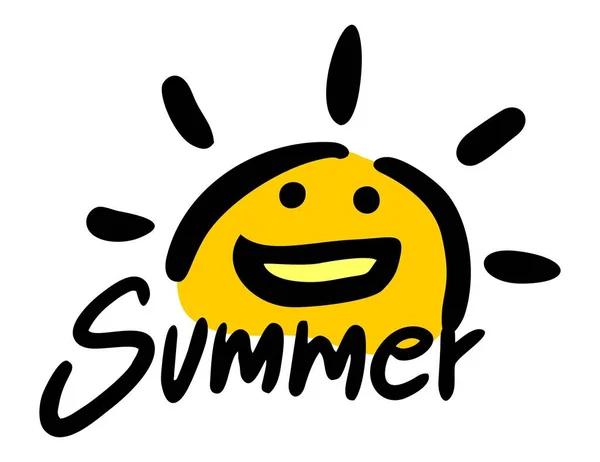 Αστείο Σύμβολο Καλοκαίρι Διανυσματική Απεικόνιση — Διανυσματικό Αρχείο