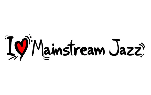 Mainstream Jazz Music Love — Stock Vector