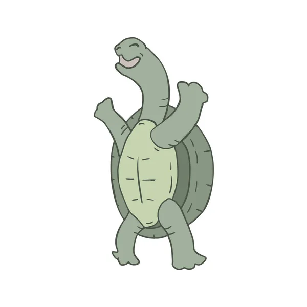 Смішна Черепаха Векторні Ілюстрації — стоковий вектор