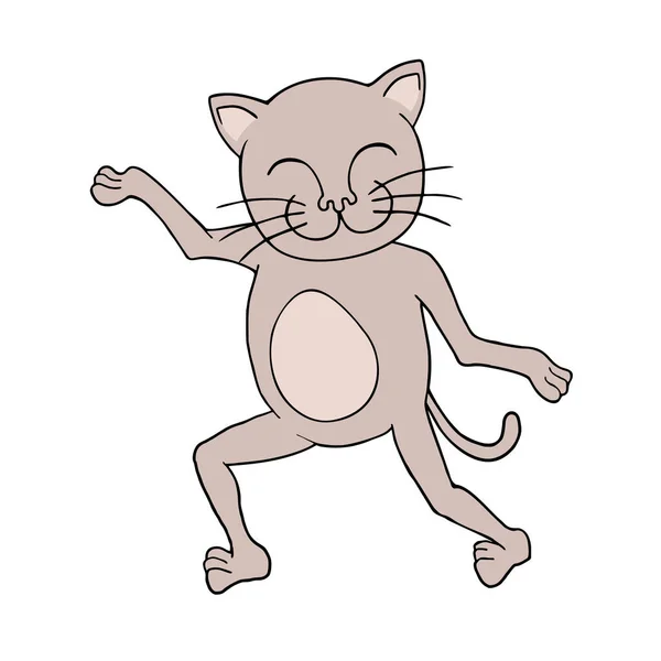 Grappige Kat Vector Illustratie — Stockvector