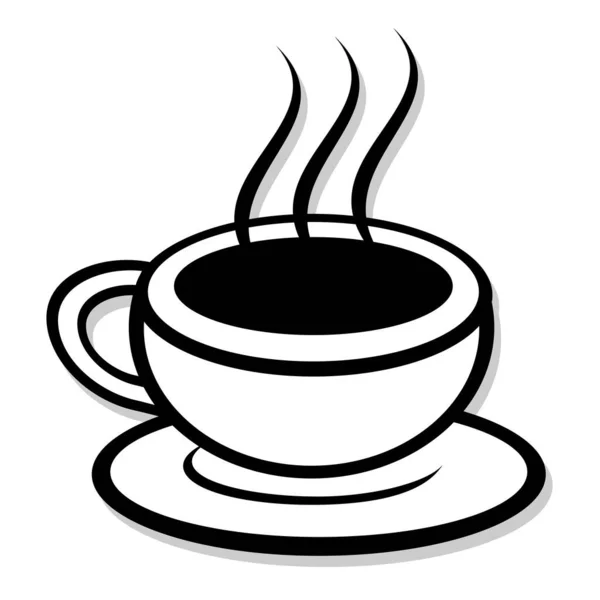 Ikona Filiżanki Kawy Zarys Ilustracji Ikon Wektora Gorącej Herbaty Dla — Wektor stockowy