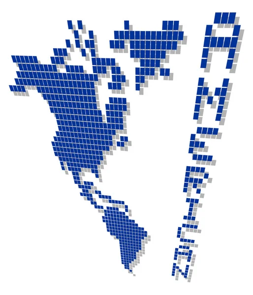 Illustrazione Vettoriale Mappa Americana — Vettoriale Stock