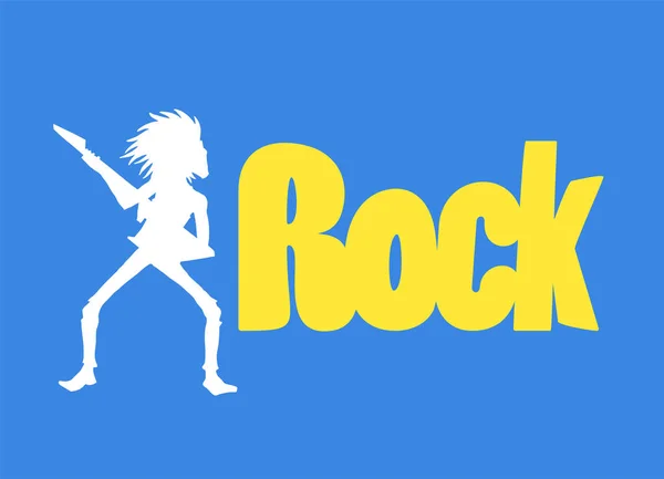Rock Símbolo Diseño Vector Ilustración — Vector de stock