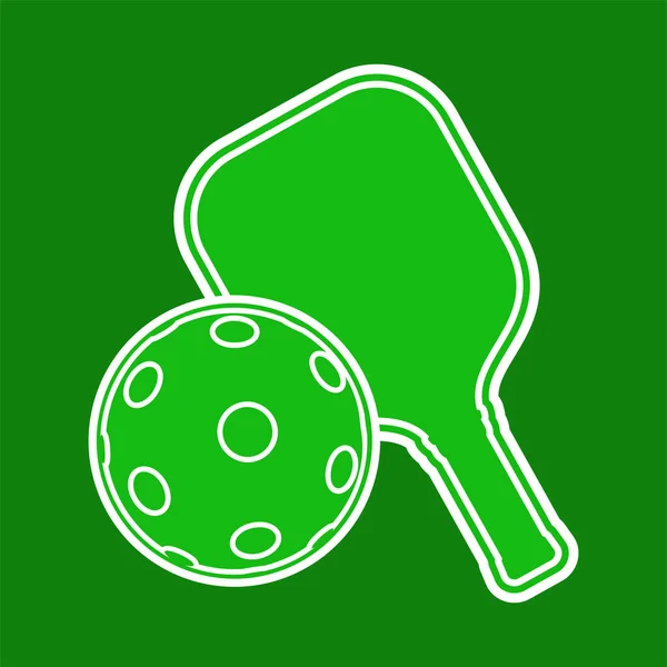 Ilustração Vetor Projeto Símbolo Pickleball — Vetor de Stock