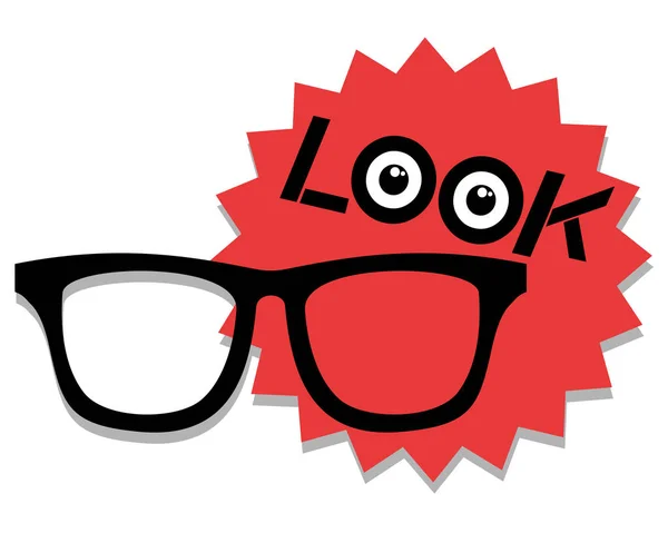 Brýle Nápis — Stockový vektor