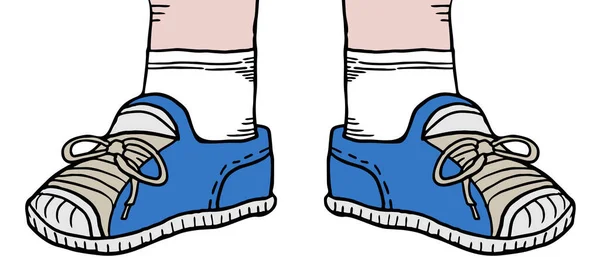 Azul Sapatos Vetor Ilustração —  Vetores de Stock