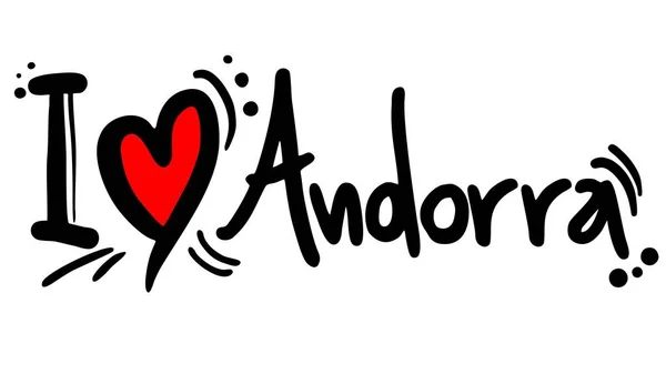 Amor Andorra Vector Ilustración — Archivo Imágenes Vectoriales