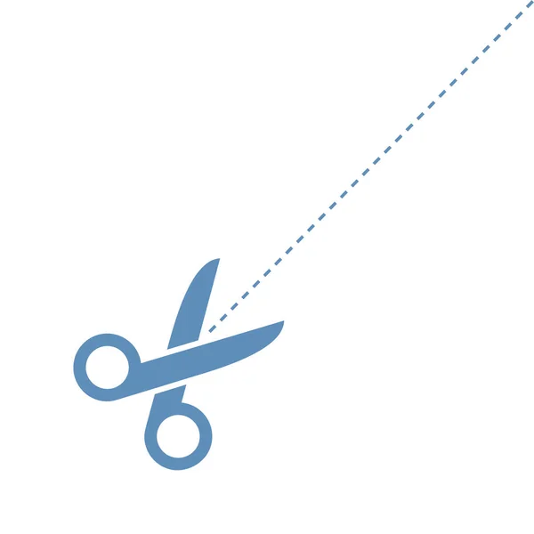 Cutting Line Vector Illustration — Vettoriale Stock