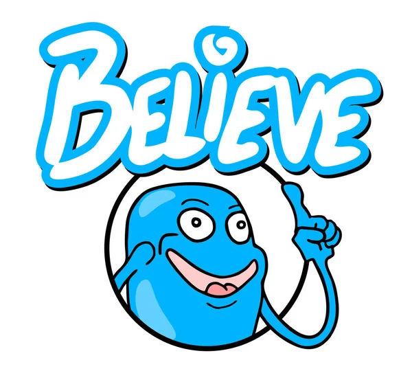 Believe Icon Message Vector Illustration — Wektor stockowy