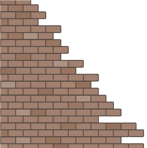 Backsteinmauer Gebrochen — Stockvektor