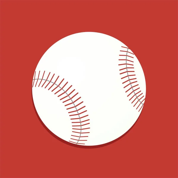 Bola Ilustração Vetorial Beisebol — Vetor de Stock