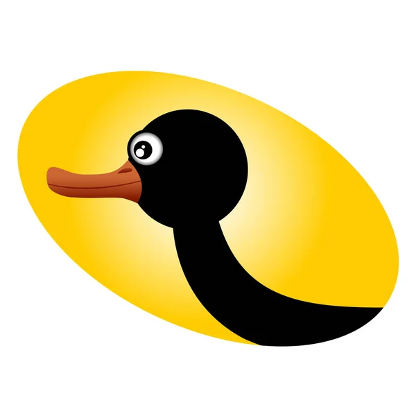 Vector Illustration Cute Duck — Stock Vector