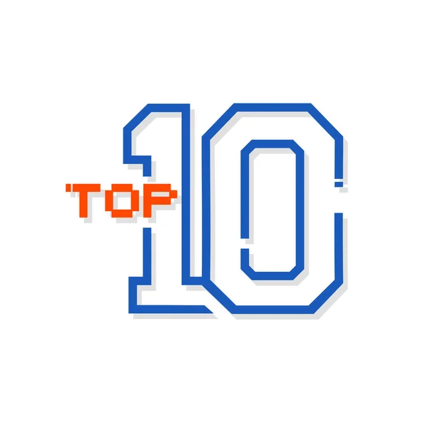 Coole Top Ten Ikone — Stockvektor