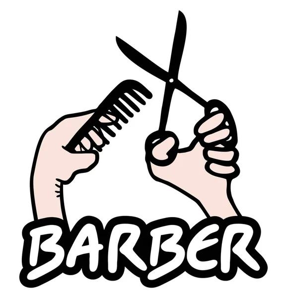 Icono Ilustración Vectorial Barbero — Archivo Imágenes Vectoriales