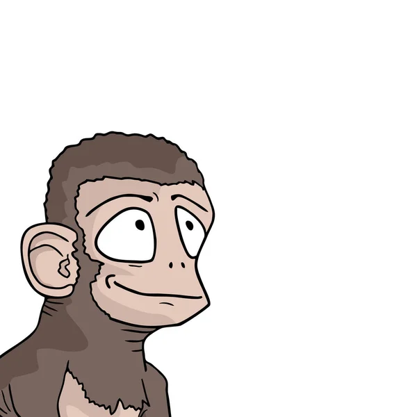 Komik Maymun Vektör Illüstrasyonu — Stok Vektör