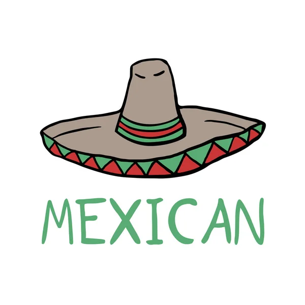 Mexican Hat Vector Illustration — Stock Vector
