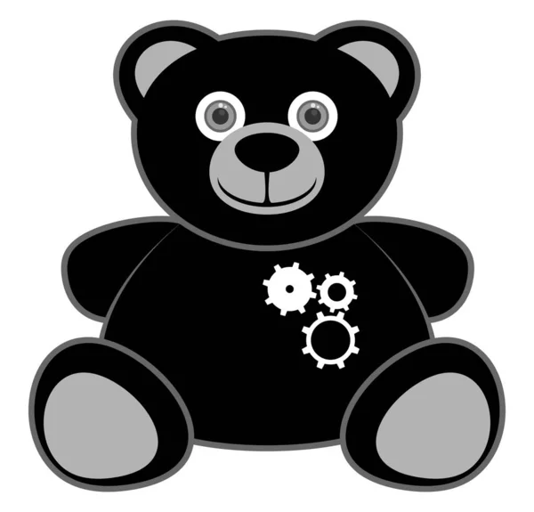 Robot Bear Vector Illustration — Stock Vector