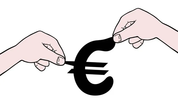 Tirare Illustrazione Del Vettore Euro — Vettoriale Stock