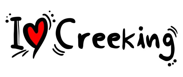 Creeking Love Vector Illustration — ストックベクタ