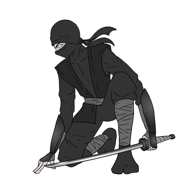 Danger Ninja Ilustração Vetorial —  Vetores de Stock
