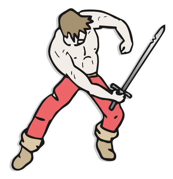 Sword Fight Concept Vector Illustration — Wektor stockowy