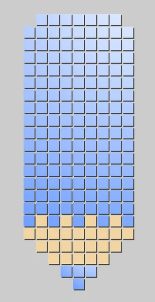 Illustration Zum Blauen Bleistift — Stockvektor