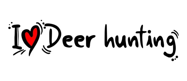 Deer Hunting Love Vector Illustration — 图库矢量图片