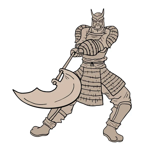 石の戦士ベクトル図 — ストックベクタ