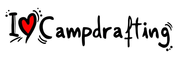 Campdrafting Amor Vector Ilustración — Vector de stock