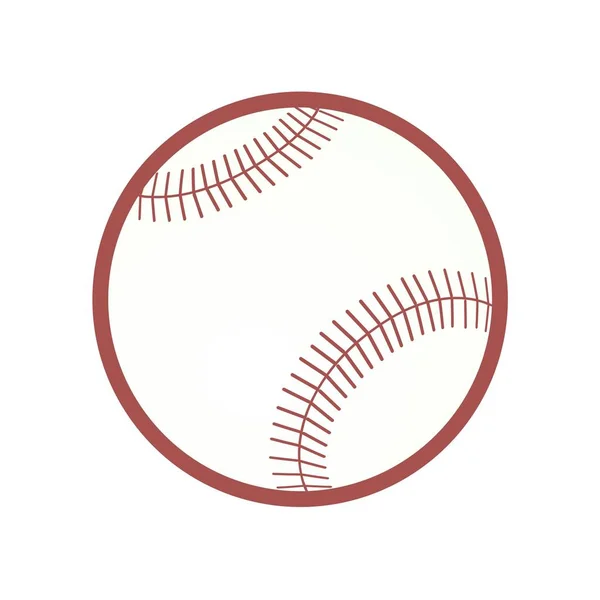 Labda Baseball Vektor Illusztráció — Stock Vector