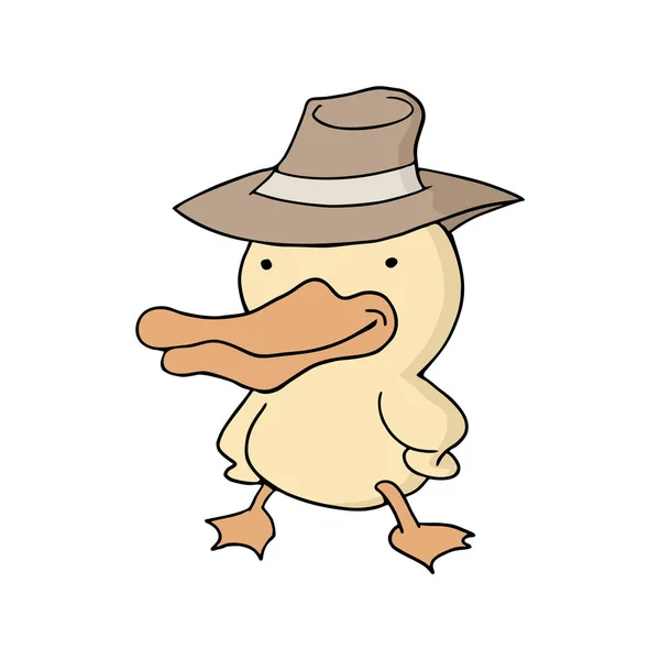 Funny Duck Vector Illustration — Stock Vector