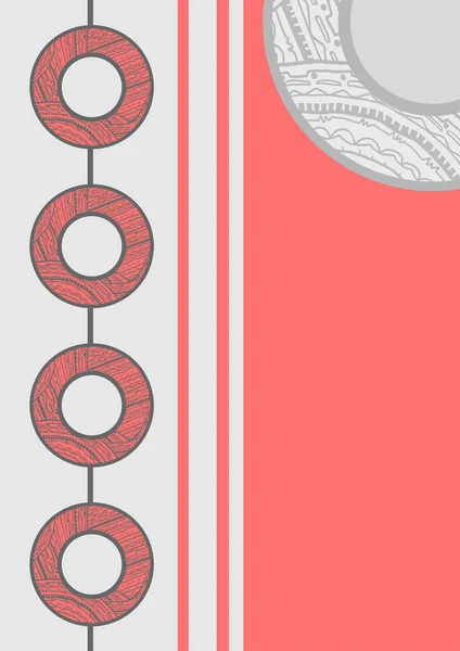 赤い円はベクトル図をカバー — ストックベクタ