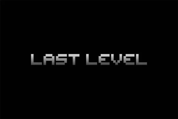 Last Level Message Vector Illustration — Vector de stock