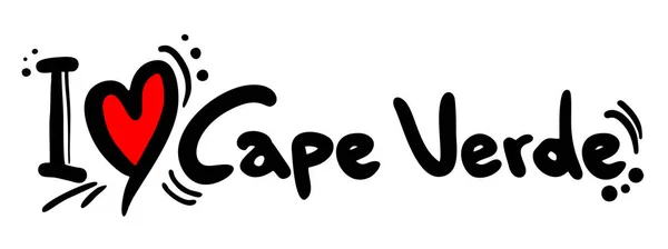 Liefde Cape Verde Vector Illustratie — Stockvector