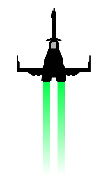 Militärflugzeug Ikone Vektorillustration — Stockvektor
