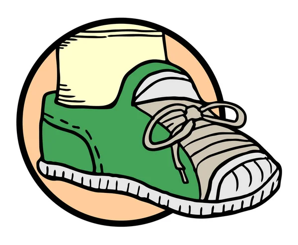 Criança Sapato Vetor Ilustração —  Vetores de Stock