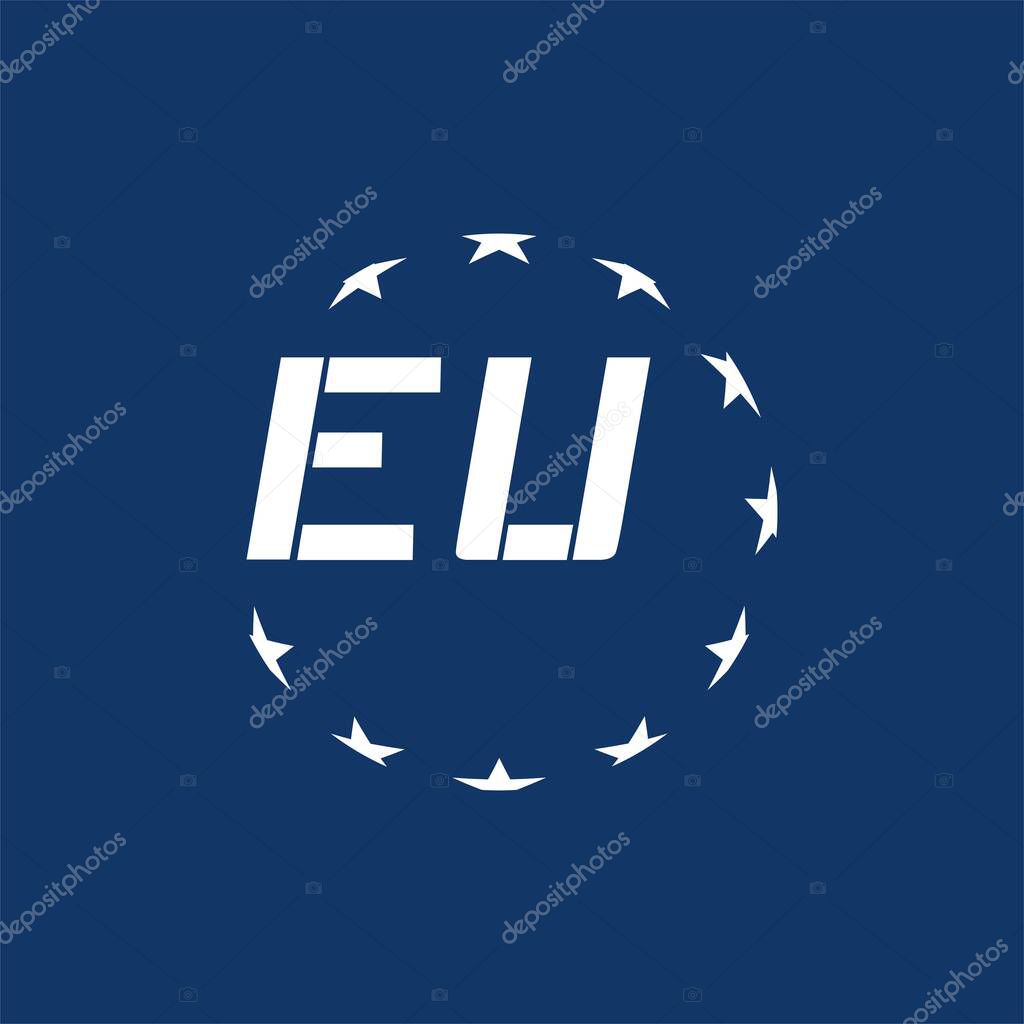 Creative design of Europe symbol