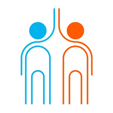 renk arkadaşları sembolü vektör illüstrasyonu