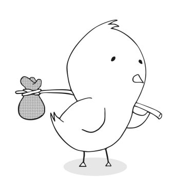 evsiz tavuk vektör illüstrasyonu